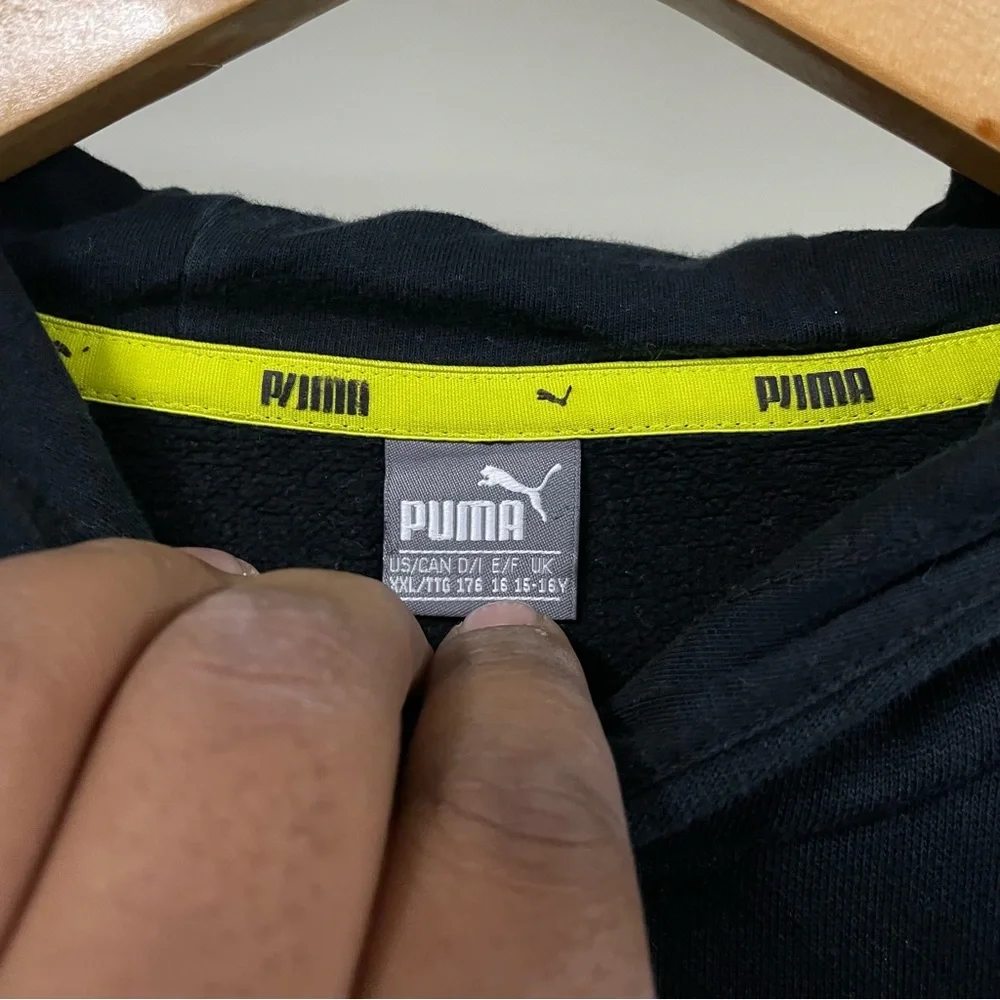 PUMA AUTHENTIC BLACK HOODIE FOR MEN’S & WOMEN’S - Picture 5 of 10